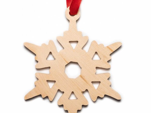 Weihnachtliche Deko - Schneeflocke aus Zirbenholz