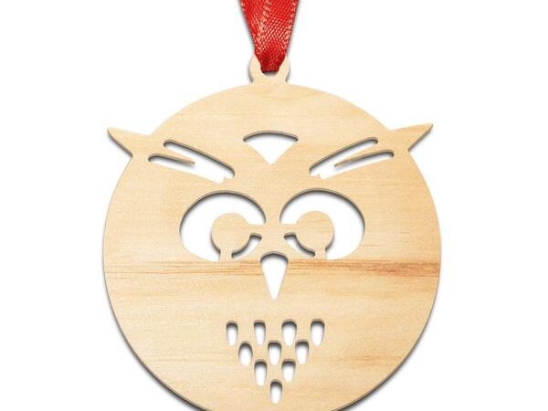 Weihnachtliche Deko - Eule aus Zirbenholz